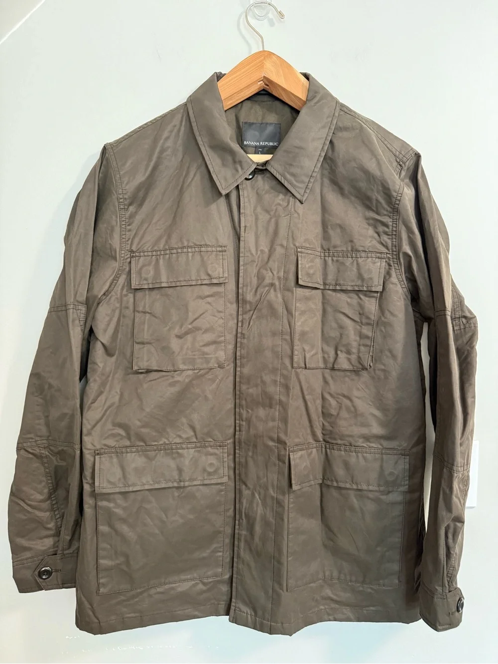 Banana Republic Water-Resistant Waxed Cotton Field Jacket 746130